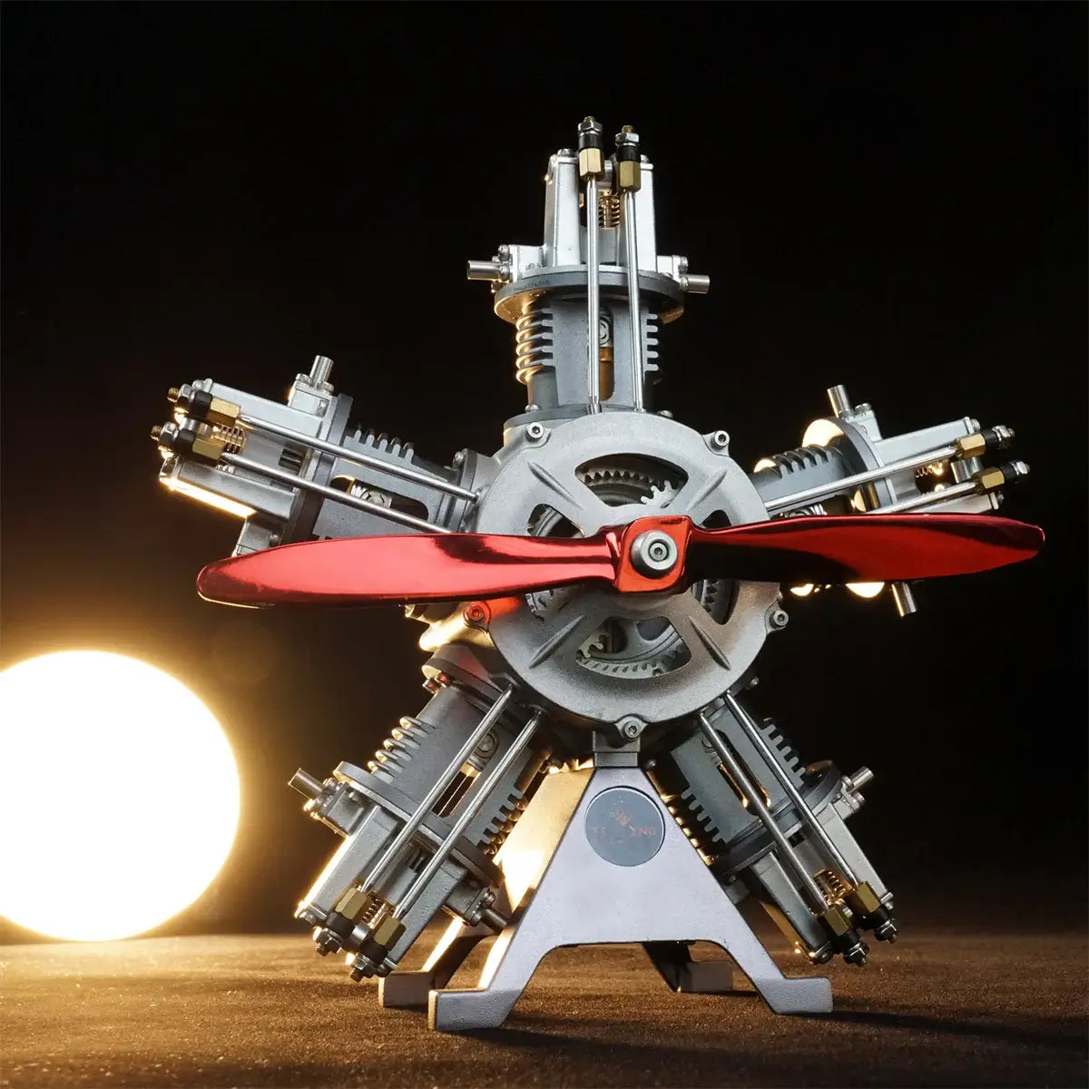 TECHING 1:6 scale metal radial 5-cylinder engine model, a STEM toy for engineering students.