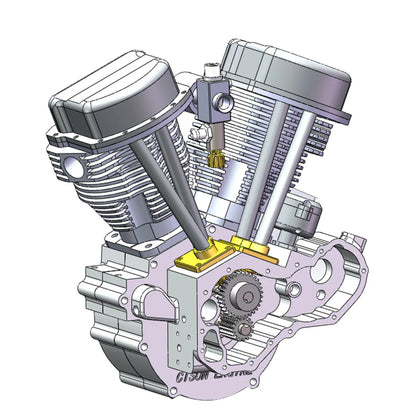 CISON V-Twin Dual Cylinder Motorcycle Model Engine Kits CISON FG-VT9 9cc 4-Stroke Air-Cooled Gasoline Engine Model