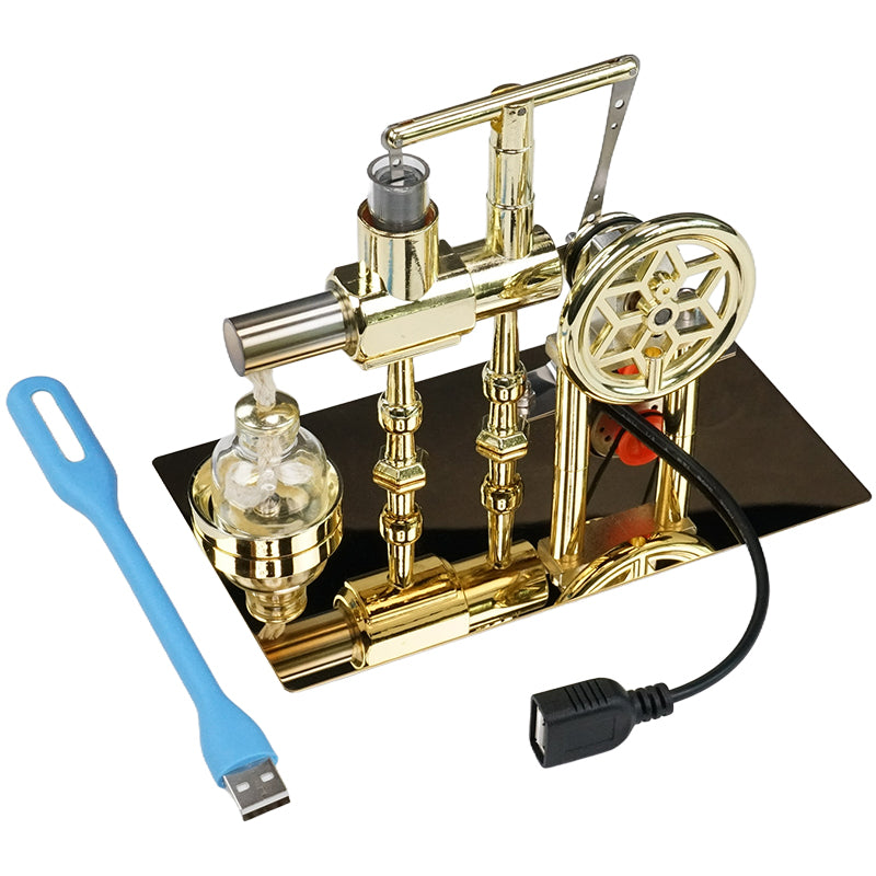 String Engine Kit Electrici Generator With USB LED Light Stirling Engi ...