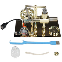 String Engine Kit Electrici Generator With USB LED Light Stirling Engine Model Powered By Hot Air