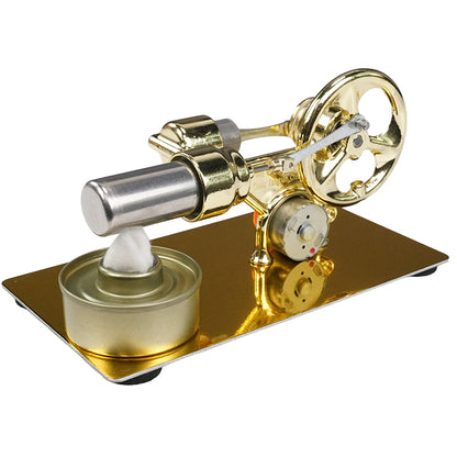 Single Cylinder Stirling Engine Kit Hot Air Electricity Generator Stirling Motor Kit With Light Bulb