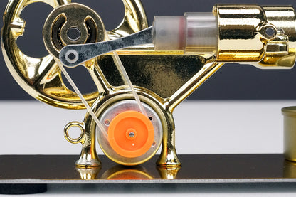 Single Cylinder Stirling Engine Kit Hot Air Electricity Generator Stirling Motor Kit With Light Bulb