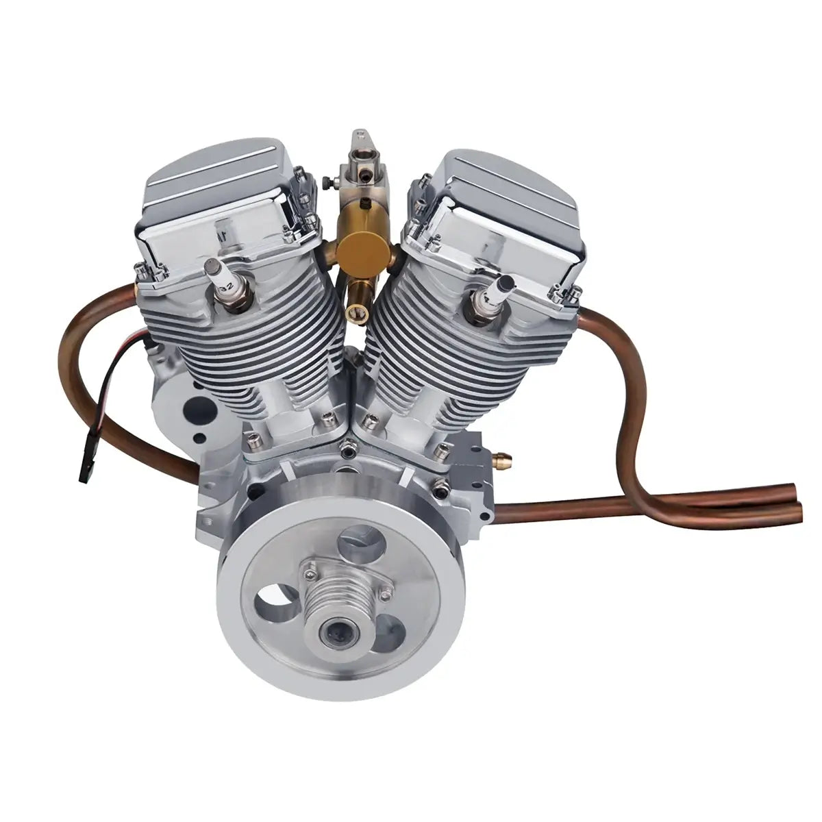 CISON air-cooled v2 motorcycle engine model kit, realistic build for adult hobbyists.