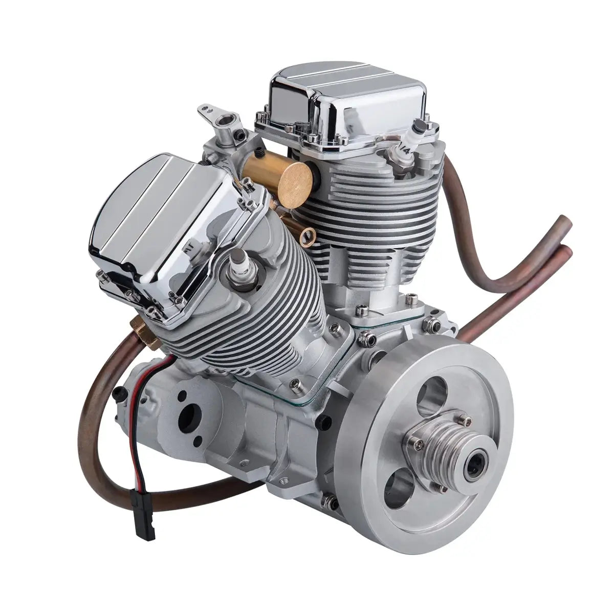 CISON V2 gasoline engine kit for RC motorcycle, realistic miniature motor model for DIY assembly and mechanical display.