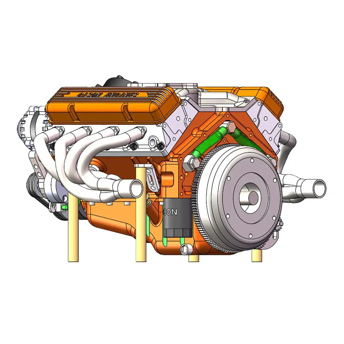 CISON OHV 4-stroke V8 gasoline engine kit for RC car installation and adult engineering projects.