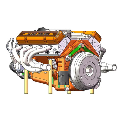 CISON OHV 4-stroke V8 gasoline engine kit for RC car installation and adult engineering projects.