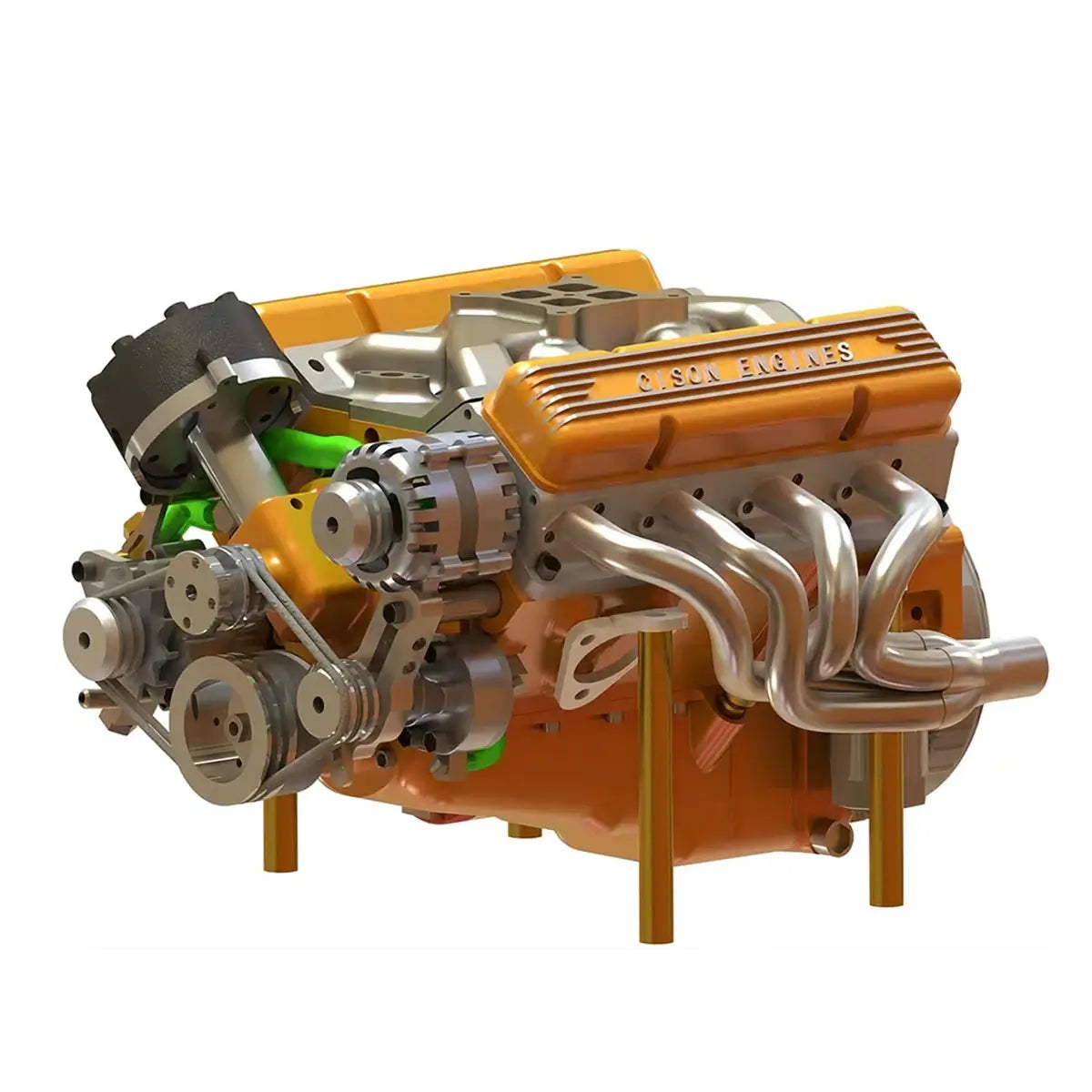 Bck Engine CISON v8 Model Engine Kit 44CC Ohv Water-Cooled 4-Stroke Gasoline Mini ...