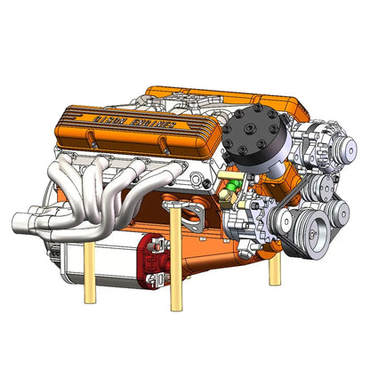 CISON working mini V8 engine with water cooling system for realistic performance and heat control.