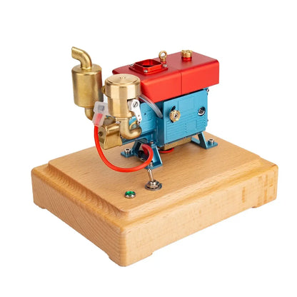 MUSA gasoline single-cylinder engine model in red and blue, reaching up to 12000rpm, ideal for adults and RC builds.