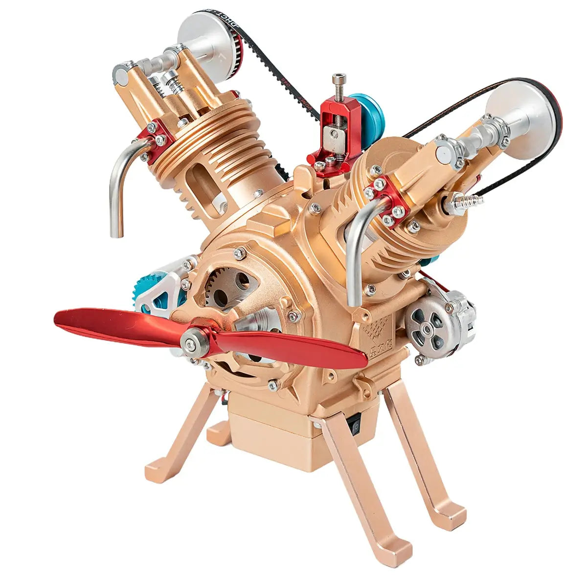 TECHING V2 DIY engine model kit with 217 pieces for STEM students and engineering enthusiasts.