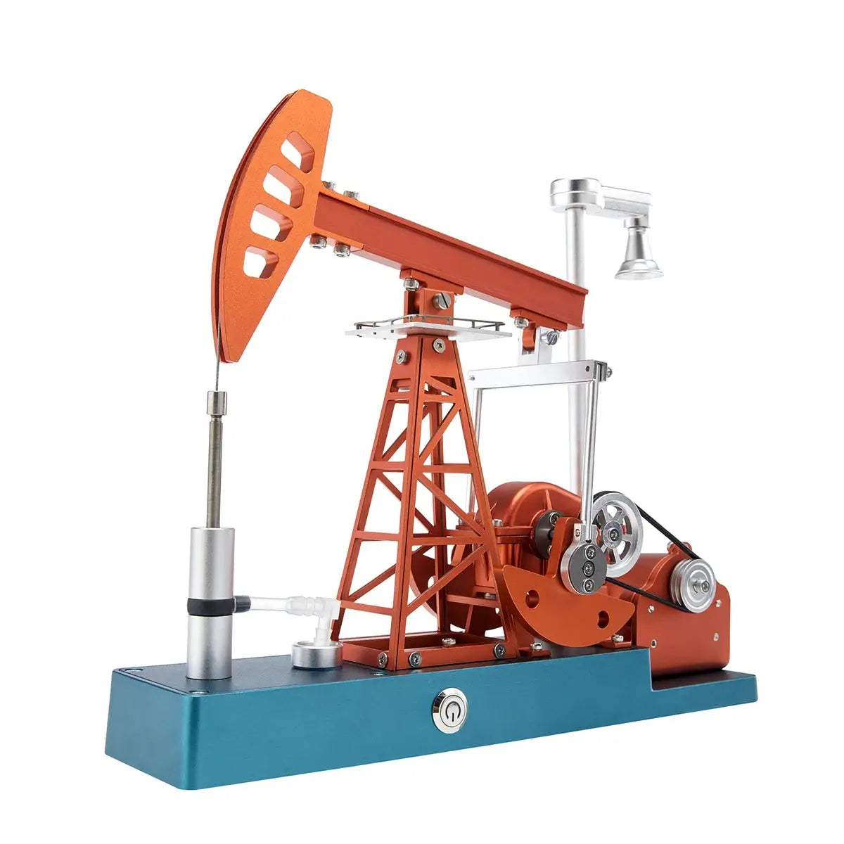 TECHING all-metal oil derrick model, a STEM toy for mechanical and energy learning projects.