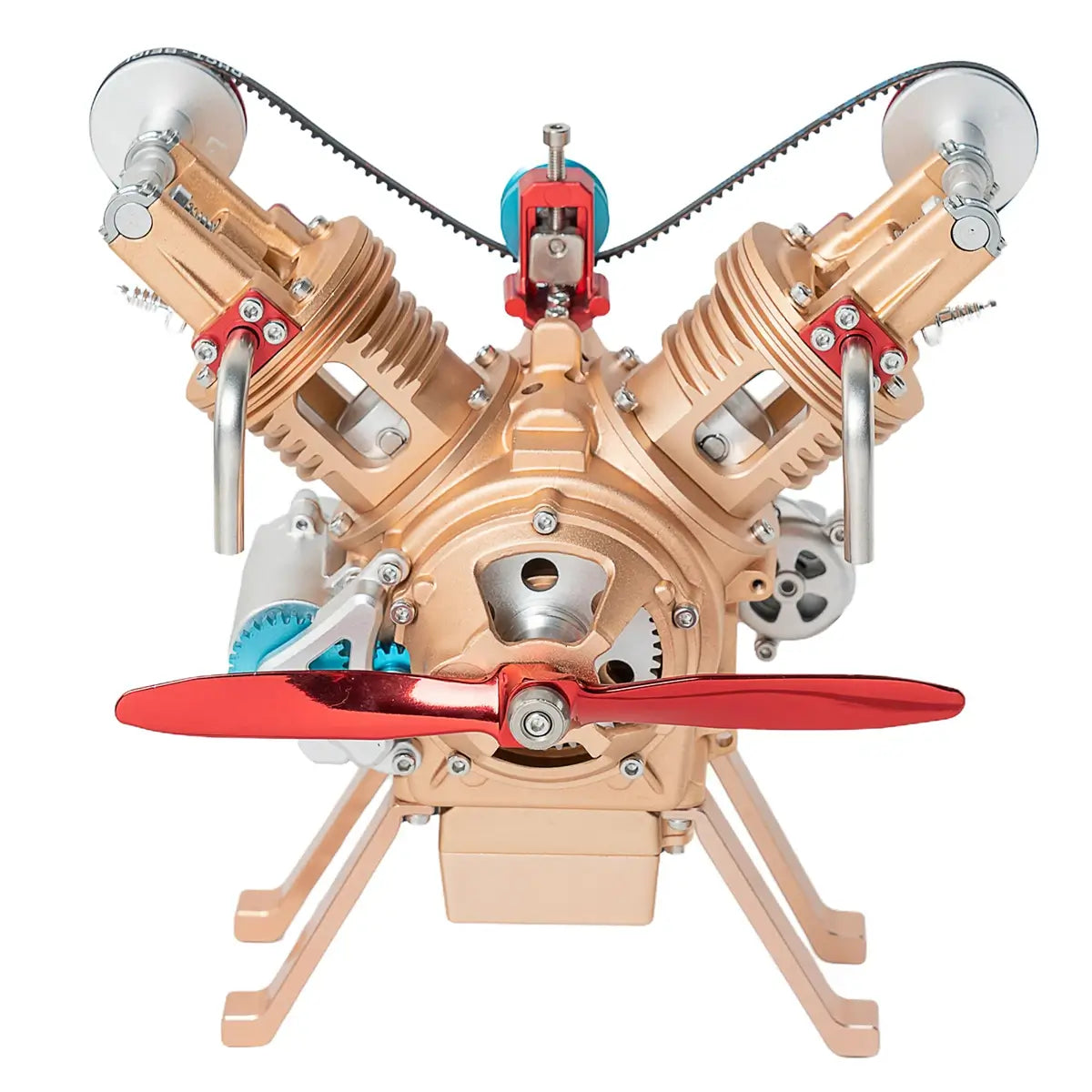 TECHING all-metal V2 model engine STEM toy for hands-on learning in schools, labs, or home projects.