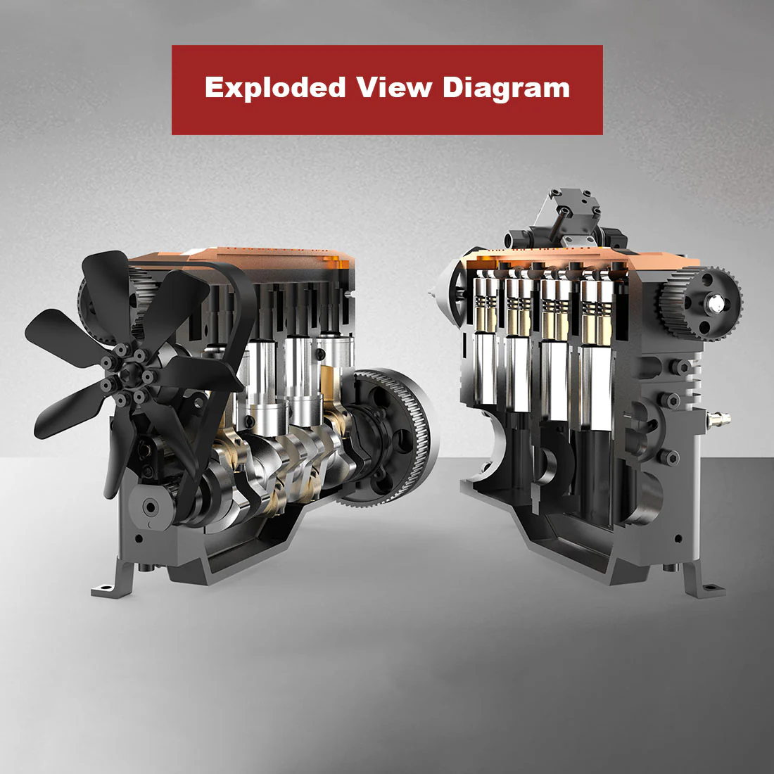 TOYAN Engine Model Kit FS-L400BGC 14CC Inline 4 Cylinder 4 Stroke OHC L4  Gasoline Engine Model kit for rc model 