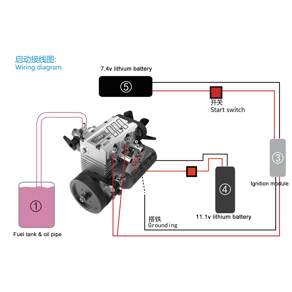 TOYAN FS-L200AC Nitro Engine Model Kit 2 cylinder engine diy set
