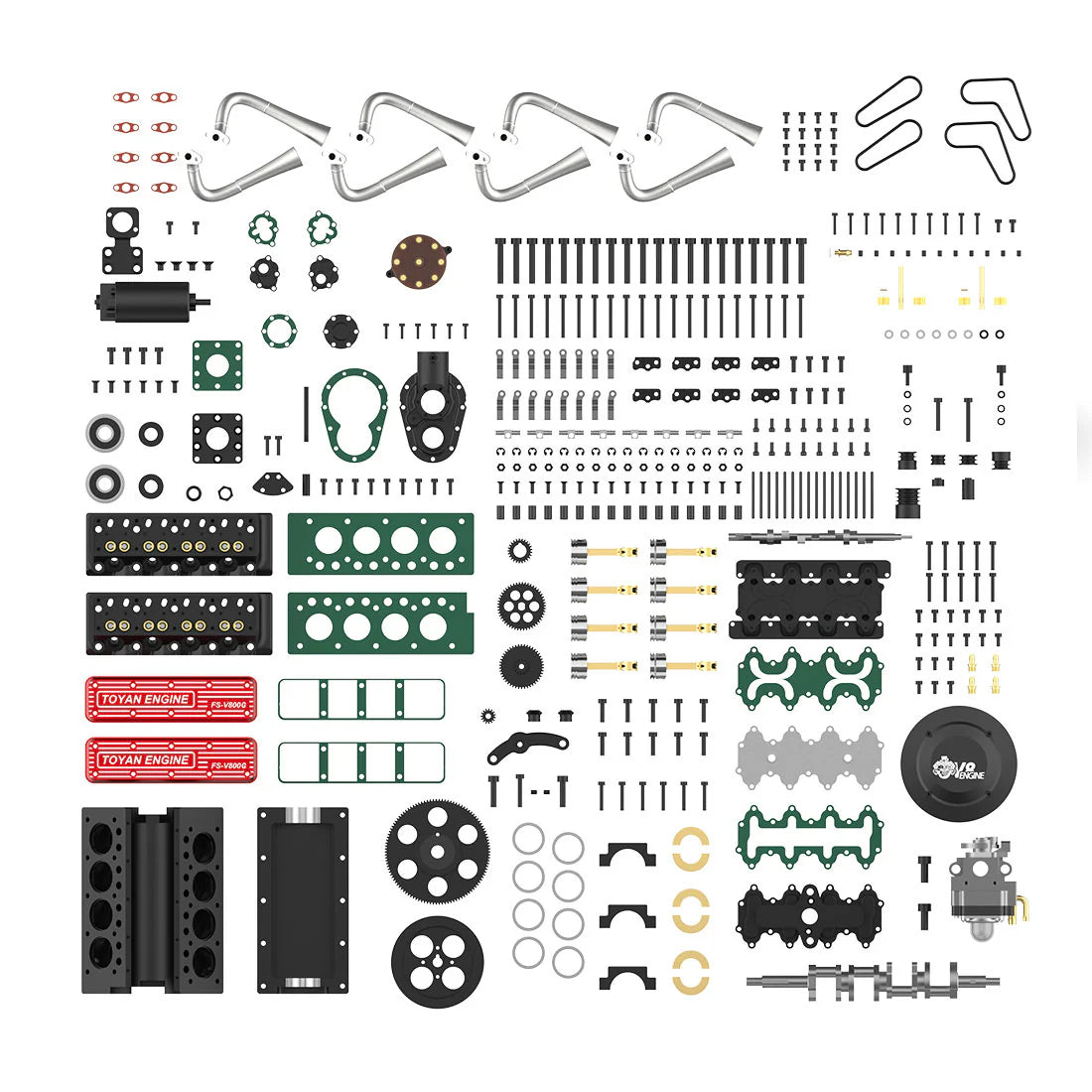 TOYAN V8 Engine FS-V800WGPC 28cc OHV Gasoline Engine Model Kit v8 car engine diy set