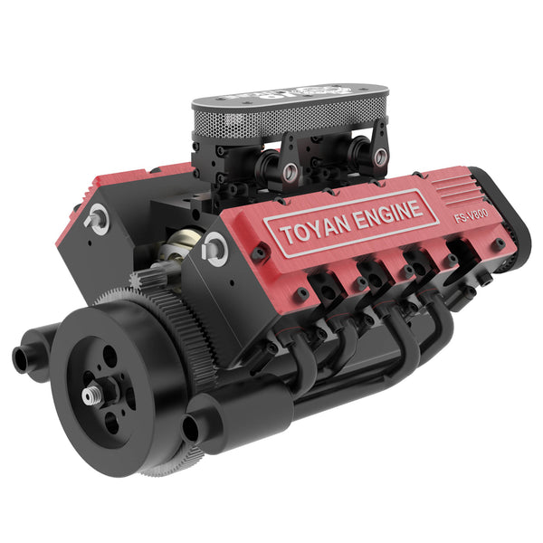 TOYAN Model v8 Engine Kit FS-V800 1/10 Scale 28cc Nitro 8 Cylinder 4 S ...
