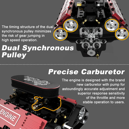 TOYAN V8 Engine water cooling FS-V800 8-Cylinder 4 Stroke Engine Model Kit V8 Car engine