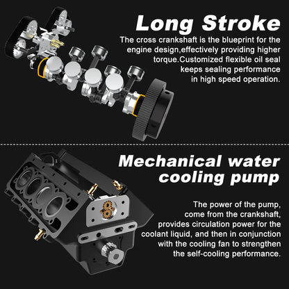 TOYAN V8 Engine water cooling FS-V800 8 Cylinder 4 Stroke Engine V8 Engine Model Kit V8 Car engine