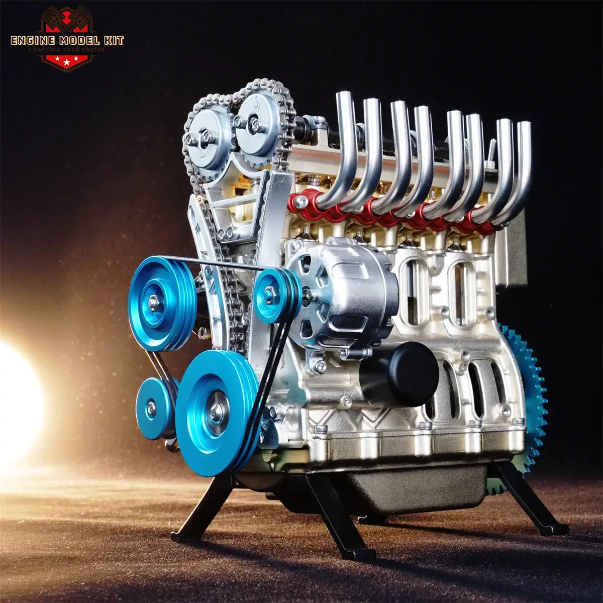 TECHING L4 (4-cylinder) engine model, premium collector's edition for hobbyists and engineering fans.