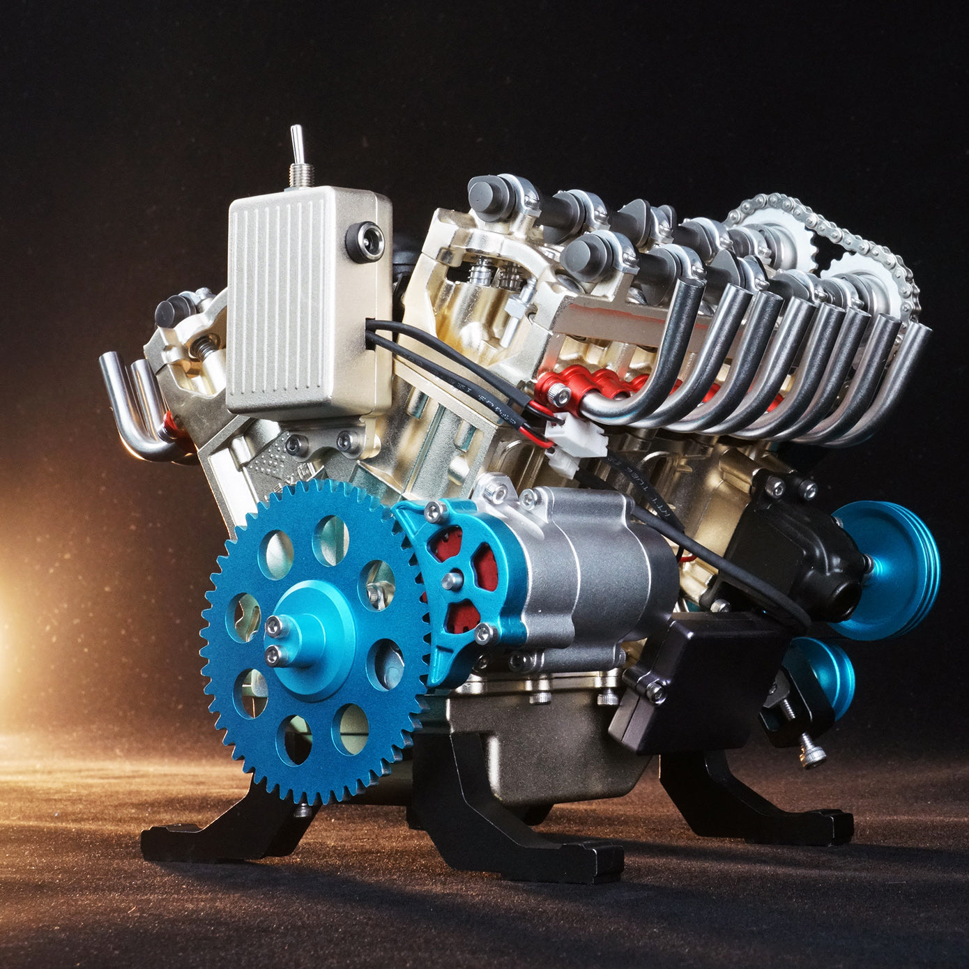 v8 car engine model kit 8-cylinder engine diy