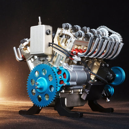 v8 car engine model kit 8-cylinder engine diy